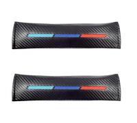 Garegce 2PCS Car Seat Belt Covers Universal Fit, Carbon Fiber and Microfiber Leather Shoulder Strap, Breathable Neck and Shoulder Protect for Men & Women - Fits All Cars