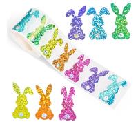 Garegce 500PCS Round Animal Sticker Roll, Rabbit Stickers for Teens Boys Girls Kids, Cute Cartoon Animals Stickers Self Adhesive for Scrapbooking Laptop Pattern DIY Arts Craft for School Party