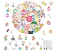 Garegce 50PCS Rabbit Stickers for Teens Boys Girls Kids, Cute Animals Sticker Vinyl Waterproof Water Bottle Bike Scrapbooking Stickers for Laptop, Egg, Chick Pattern for DIY Arts Craft