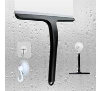 Garegce Shower Squeegee with Adhesive Hook for Shower Doors, 23CM/9 Inch Window Squeegee, Shower Cleaner Tool for Bathroom, Glass, Mirror, Car Glass and Various Smooth Surfaces