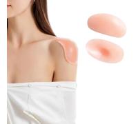 Garegce Silicone Shoulder Pads, Soft Anti-Slip Self Adhesive Shoulder Enhancer, Invisible Breathable Shoulder Pads for Woman Man T-Shirt Blazer Coat Clothing (Skin)