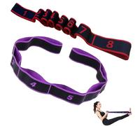 Garegce Stretch Band,8 Section Dance Stretching Belt,Fitness Resistance Bands,Exercise Band for Pilates Yoga Dance Gymnastics Exercise - Red Black(Stretching Range:90CM-180CM)