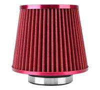 GAREGEAR 76MM 3 Inch High Flow Cold Air Intake Filter Universal Induction Kit Car Accessories Vehicles Air Filters Sport Power Mesh Cone (Red)