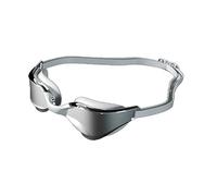 GAREGEAR Competition Ready Racing Swimming Goggles - Pro Anti-Fog, UV Protection, Silica Gel, Anti-Leak, Streamline Goggles for Training, Swimming Galas, Events and Competition (White & Silver)