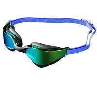 GAREGEAR Competition Ready Racing Swimming Goggles - Pro Anti-Fog, UV Protection, Silica Gel, Anti-Leak, Streamline Goggles for Training, Swimming Galas, Events and Competition (Blue & Gold)