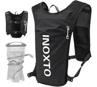 GAREGEAR INOXTO Running Hydration Vest with 1.5L Water Bladder, Lightweight Backpack for Hiking, Trail, Cycling, Marathon - for Women and Men (Black)