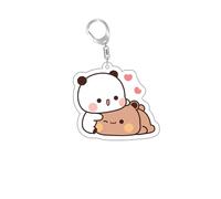GAREGEAR Panda Bubu & Dudu Keychain - Kawaii Anime Cute Keychains (Style 1)