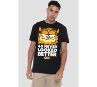 Garfield 40 Looks T-Shirt, Black | Size: Small Garfield Black S