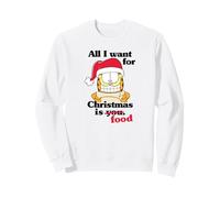 Garfield All I Want for Christmas is Food Funny Holiday Cat Sweatshirt