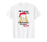 Garfield All I Want for Christmas is Food Funny Holiday Cat T-Shirt