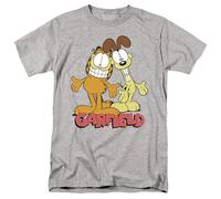 Garfield and Odie Best Friends Unisex T Shirt, Athletic Heather, X-Large