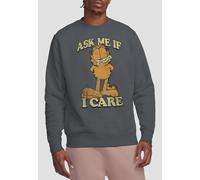 Garfield Ask Me Sweatshirt, Charcoal Garfield Charcoal L
