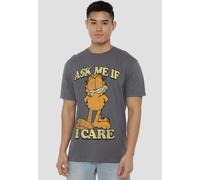 Garfield Ask Me T-Shirt, Charcoal in Grey | Size: 4XL Garfield Grey 4XL