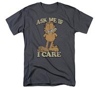 Garfield Ask Me Unisex T Shirt, Charcoal, Large