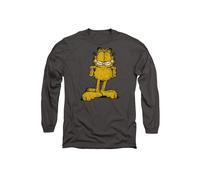 Garfield Big Ol Cat Long Sleeve T-Shirt, Charcoal in Grey | Size: 2XL Garfield Grey 2XL