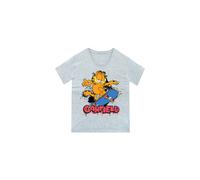 Garfield Boy's Skateboard T-Shirt in Grey | Size: 6-7 Years Garfield Grey 6-7 Years