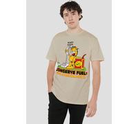 Garfield Call In Sick T-Shirt, Sand in Yellow | Size: Medium Garfield Yellow M