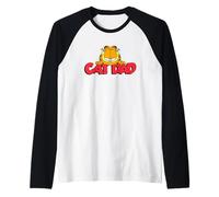 Garfield Cat Dad Father's Day Raglan Baseball Tee