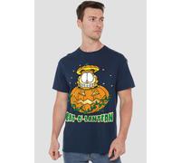 Garfield Cat O Lantern T-Shirt, Navy | Size: Large Garfield Navy L