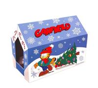 Garfield Cat Pet Scratching House Cardboard Fun Play *Christmas Theme* (Blue)