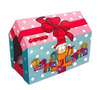 Garfield Cat Pet Scratching House Cardboard Fun Play *Christmas Theme* (Pink)