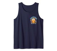 Garfield Chibi Floral Too Cute to Care in White Left Chest Tank Top
