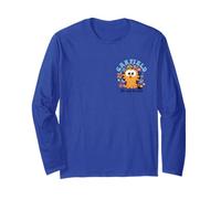Garfield Chibi Kawaii Floral Too Cute to Care Left Chest Long Sleeve T-Shirt