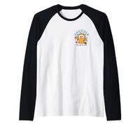 Garfield Chibi Kawaii Floral Too Cute to Care Left Chest Raglan Baseball Tee