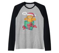 Garfield Christmas Grumpy are We Having Fun Yet Raglan Baseball Tee