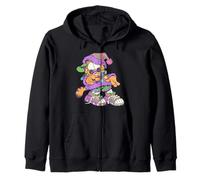 Garfield Christmas Retro Funky Style Portrait Zip Hoodie