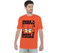 Garfield Dont Know Dont Care Unisex T Shirt, Orange, Medium