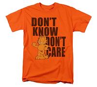 Garfield Don't Know Don't Care Unisex T Shirt, Orange, XXX-Large