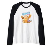 Garfield Family Friends Forever Wholesome Cartoon Raglan Baseball Tee
