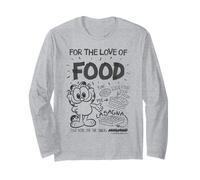 Garfield for The Love of Food Lasagna Pie Retro Vibes Gifts Long Sleeve T-Shirt