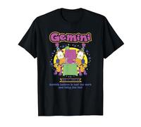 Garfield Gemini Zodiac Sign Horoscope Humour T-Shirt, Men, Black, Small