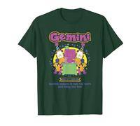 Garfield Gemini Zodiac Sign Horoscope Humour T-Shirt, Men, Dark Green, Small