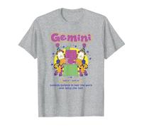 Garfield Gemini Zodiac Sign Horoscope Humour T-Shirt, Men, Heather Grey, 3X-Large