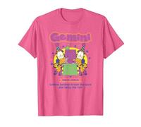 Garfield Gemini Zodiac Sign Horoscope Humour T-Shirt, Men, Pink Heather, X-Large