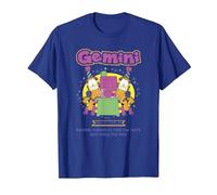 Garfield Gemini Zodiac Sign Horoscope Humour T-Shirt, Men, Royal Blue, Small