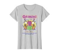 Garfield Gemini Zodiac Sign Horoscope Humour T-Shirt, Women, Silver Grey, 3X-Large