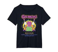 Garfield Gemini Zodiac Sign Horoscope Humour T-Shirt, Women's Plus, Black, 6X
