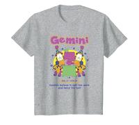 Garfield Gemini Zodiac Sign Horoscope Humour T-Shirt, Youth, Heather Grey, 3T