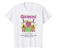 Garfield Gemini Zodiac Sign Horoscope Humour T-Shirt, Youth, White, 2T