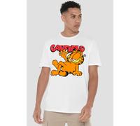 Garfield Greetings T Shirt, White Garfield White XXL