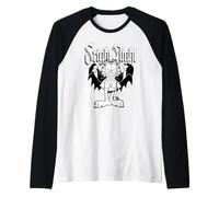 Garfield Halloween Fright Night Retro Vampire Garfield Raglan Baseball Tee