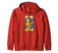 Garfield Halloween Tarot Card The Cat Zip Hoodie