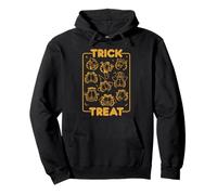 Garfield Halloween Trick Treat Many Faces Retro Collage Pullover Hoodie