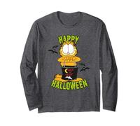 Garfield Halloween Zombie Fun Friends Trick Treat Cartoon Long Sleeve T-Shirt