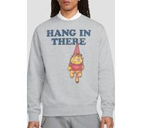 Garfield Hang In There Crew Sweatshirt, Athletic Heather in Light Grey | Size: Medium Garfield Light Grey M