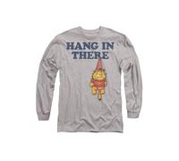 Garfield Hang In There Long Sleeve T-Shirt, Athletic Heather Garfield Grey S